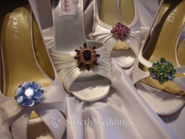wedding dresses with color shoes. You can match the color of