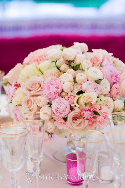  rose centerpieces we're loving the inclusion of the pale and pink 