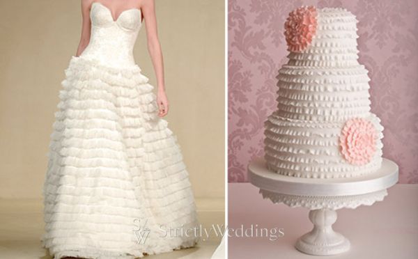 But designing your cake based on your wedding dress is just GENIUS